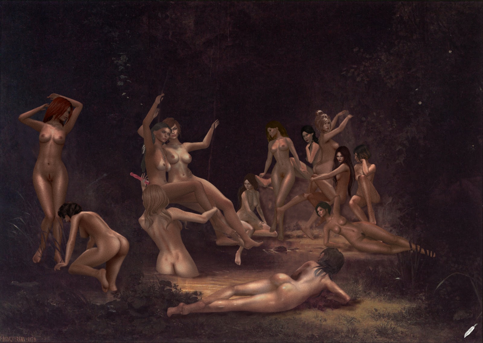 William-Adolphe Bouguereau - The Nymphaeum